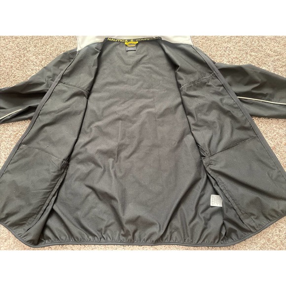 Vintage Nautica Competition Softshell Black Full Zip Windbreaker Jacket VTG - Picture 3 of 10